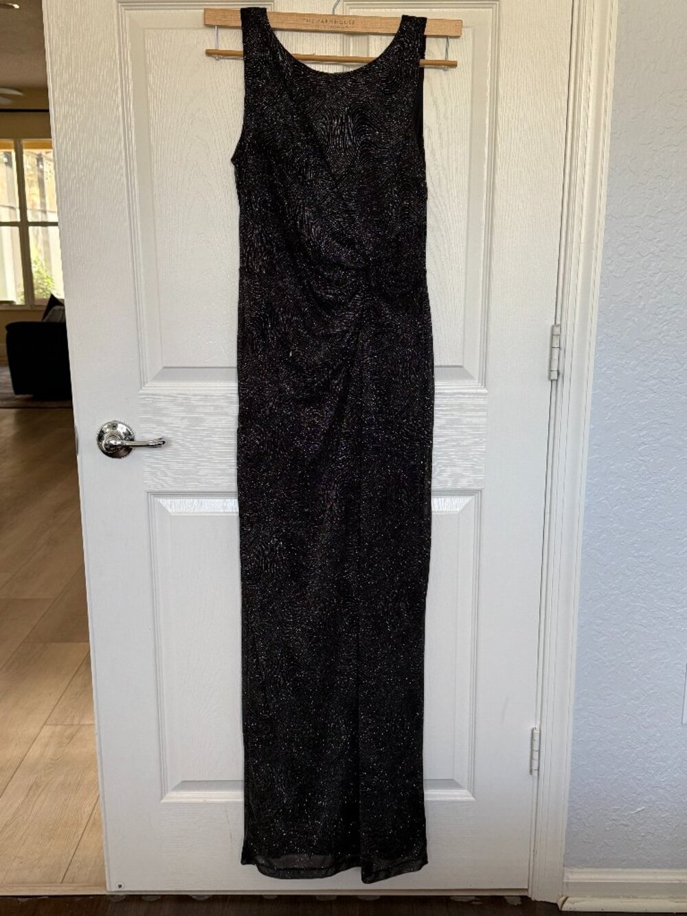 Calvin Klein Black Sparkle Maxi Dress – Size 6